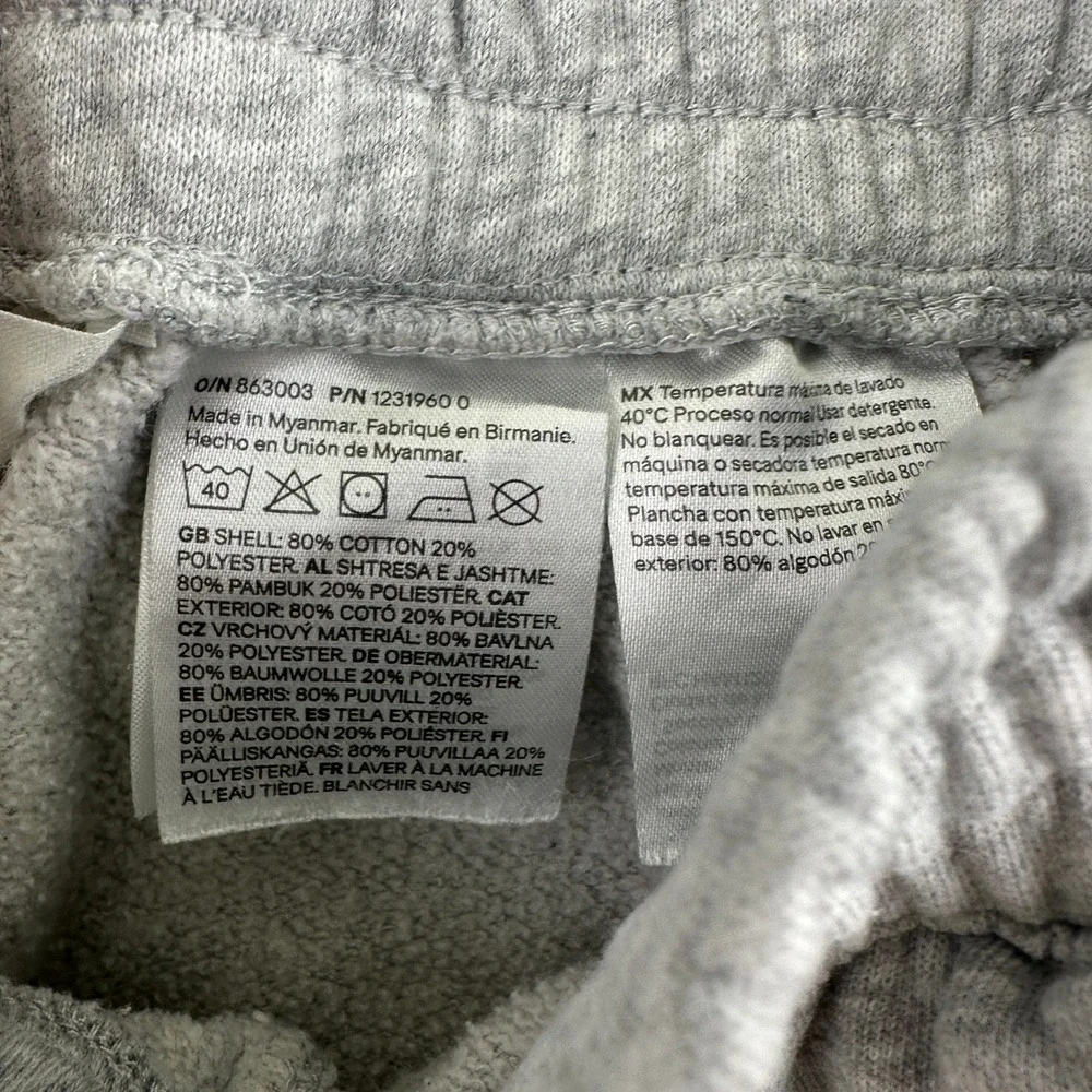 H&M Cargo Shorts Boys Size 16 Grey Sweatshorts Drawstring Casual Comfort